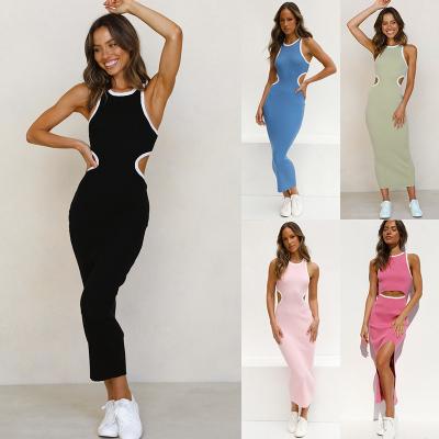 China IKEBEL New Fashion 2022 Women's Anti-Static Cavity Sleeveless Butt Wrap Casual Dress Sleeveless Backless Sexy Manufacturing for sale