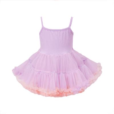 China New Style Summer Girls' Washable Little Girls' Sweet Princess Dress Sling Dress Rainbow Puffy Dress Lovely for sale