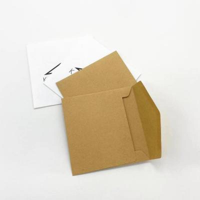 China White Recycled Square Mini Paper Folding Envelope With Custom Printing Gift Card Small Mini Cardboard Envelope Kraft Paper Envelope for sale