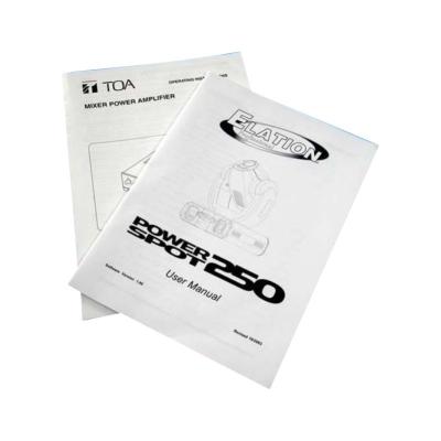 China Low Price Promotional Printing Custom Design Service Manual Monochrome Book Printing for sale