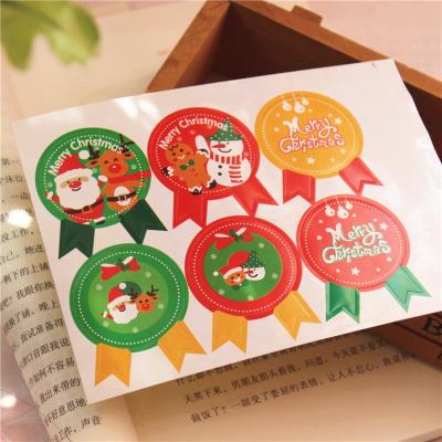 China Wholesale Eco-Friendly/Durable/Sticky Custom Printed Self Adhesive PVC Mini Christmas Label Sticker for sale