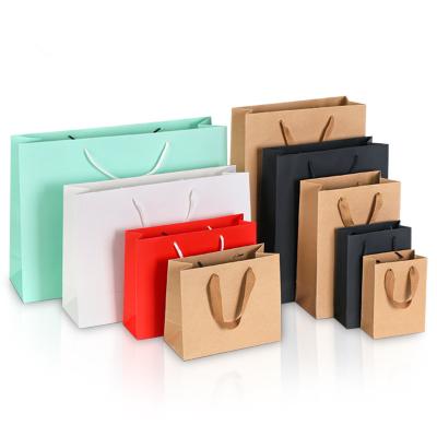 China China BIODEGRADABLE Langhai branded logo custom design bulk white paper shopping bags with cotton handle for sale