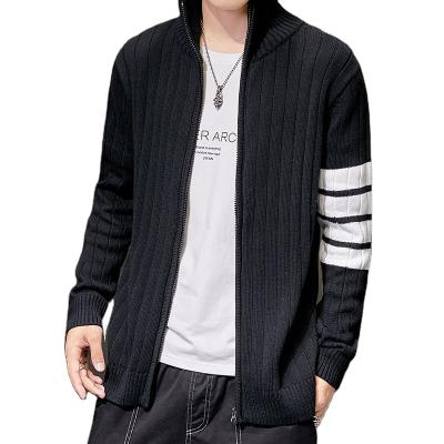 China 2020 hot sale Anti-wrinkle turtle neck cardigan sweater men tops cotton neck top for sale