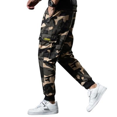 China Factory Price Cheap Anti-pilling Men's Multi Pockets Tactical Breeches Hip Hop Cargo Camouflage Pants for sale