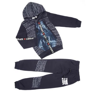 China Loose Warm Winter Baby Boys Clothing Sets Hoodie Knitted Cotton Two Piece Set for sale