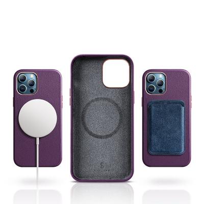 China High Quality Soft Cover Case Protector Cover Protector Genuine Nappa Leather iPhone For Magsafe For Pro 12/Mini/Pro/Max Phone for sale