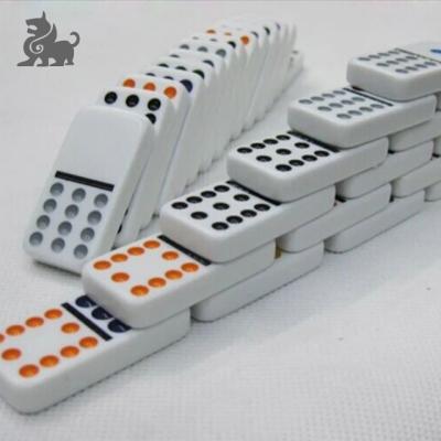 China Indoor plastic / wooden wooden box domino game, educational toy for kids and adult for sale