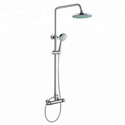 China Without sliding bar ROVATE modern design luxury bathroom thermostatic shower set with hand spray shower system, hotel toilet shower column for sale