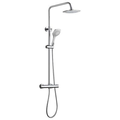 China With Thermostatic Slide Bar Bathroom Shower Set High Quality Brass Wall Mounted Adjustable Bathroom Shower Set for sale