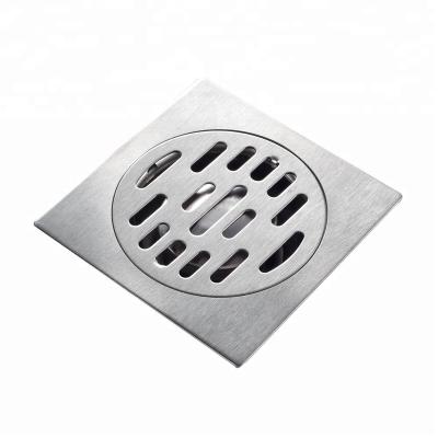 China ROVATE Modern Bathroom Tile Insert Stainless Steel With Removable Strainer Square Floor Drain for sale