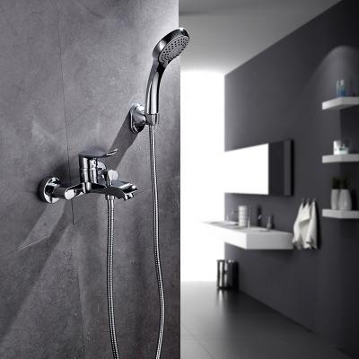 China Without Single Slide Bar ROVATE Bathroom Shower Wall Mounted Faucet Set, Multifunctional Handheld Rain Shower Modern Classic Design for sale