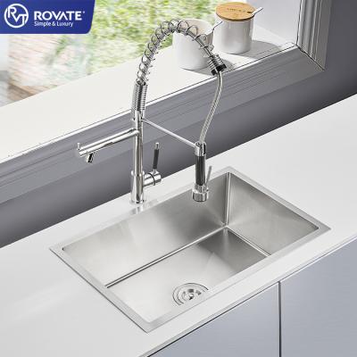 China Without Faucet Factory Wholesale Price Kitchen Sink Handmade Functional Single Bowl Sink Thickened Stainless Steel Luxury Undercounter Sink for sale