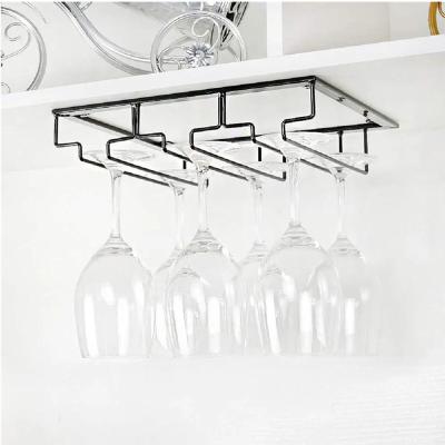 China Other Wine Organizer Kitchen Bar Glasses Storage Glass Hanger Under Cabinet Wine Glass Rack for sale