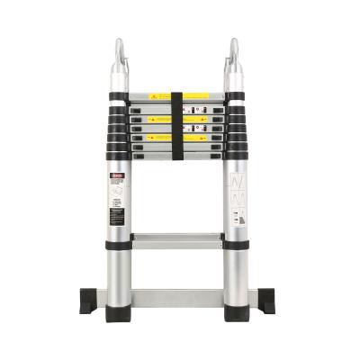 China Aluminum Folding Ladders 16-Step 5M Double Sided Multi Purpose Telescopic Ladder for sale