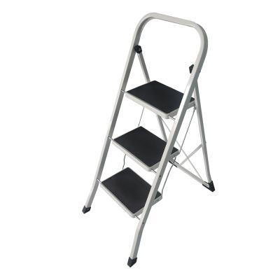 China Folding Ladders 3 Folding Step Design Adjustable Cheap Steel Metal Stool Ladder High for sale