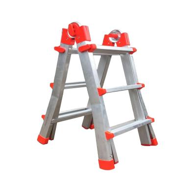 China Telescopic Ladders 4x3 Aluminum Telescopic Multi Purpose Folding Ladder for sale