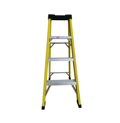 China Portable Folding Ladders 3 Step Folding Fiberglass Insulation for sale