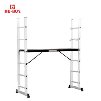 China 2021Safety Aluminum Movable Universal Folding Ladders Scaffolding Tower Ladder With Platform for sale