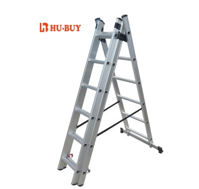 China Aluminum Portable Folding Ladders 3x7 Extension Ladder Multi Purpose for sale