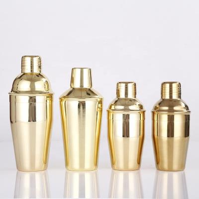 China CLASSIC factory direct 250ml/350ml/550ml/750ml gold plated stainless steel cocktail shaker kit bar tool kit for sale