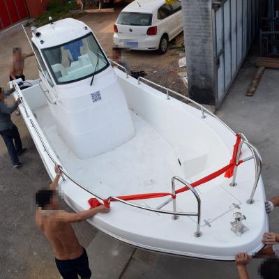 China Fishing& Working& 6.8 Meter Double Hull Fiberglass Diving Fishing Boat For Diving for sale