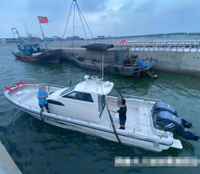 China Sea Fishing& 32 Foot Full Cabin Multi Purpose Outdoor Fiberglass Twin Working Boat for sale