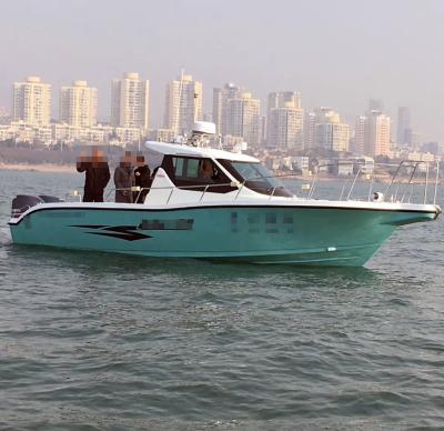 China Fishing & Lisure 33 Foot Two Motors Fiberglass Speed ​​Sport Fishing YACHT Boat for sale