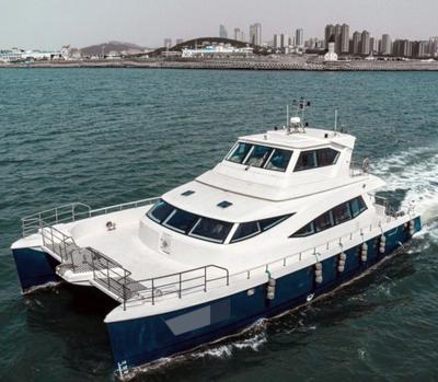 China Fiberglass 98 People Large Catamaran Passenger Yacht for sale