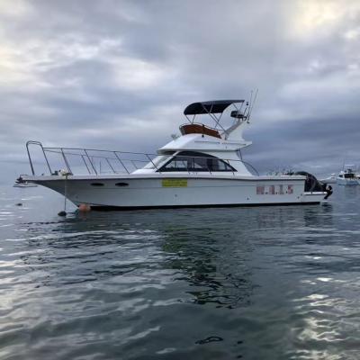 China Fishing& Pleasure 36 Foot Luxury Fiberglass Twin Engine Fishing11.5 Meter High Speed ​​Fiberglass Yacht Boat for sale