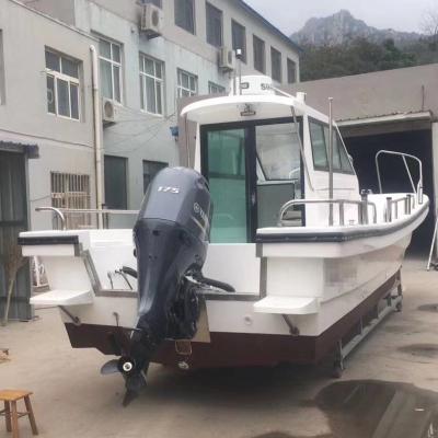 China Fiberglass 28 feet fishing boat fiberglass for offshore working for sale