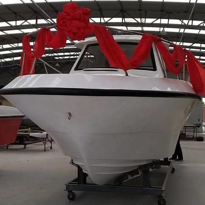 China High Speed ​​Fiberglass FLB811 Double Hull Fiberglass Material 10 People Luxury Leisure Fiberglass Boat for sale