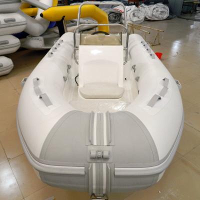 China Luxury Fiberglass RIB420D Inflatable Fiberglass Boat For Offshore Fishing for sale