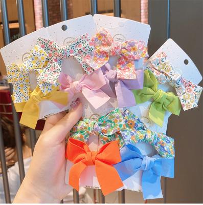 China Fashion Korean Vershal 2022 Barrette Fashionable Bows Hair Clips Kids Hair Accessories For Girls for sale