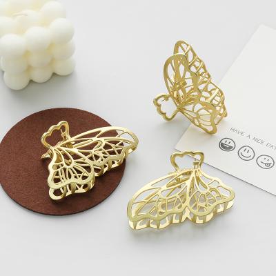 China Large Metal Butterfly Hair Claw Fashion Grab Clip Ladies Swim Adult Hair Clip Headdress for sale