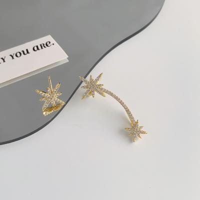 China Fashionable Vershal F-3 Hot Sale 18k Gold Plated Fashionable Zircon Star Stud Stud Earrings For Women Fine Jewelry for sale