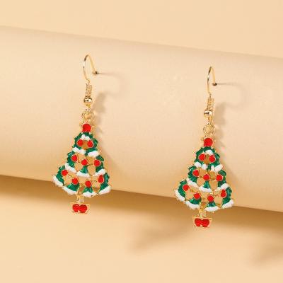 China Christmas Fashion Vershal A561 Alloy Christmas Tree CLASSIC Stud Earrings Cute Christmas Earring For Girl for sale