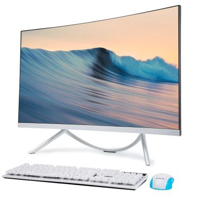 China Wholesale i3-3120 Speaker 27 Inch Graphics Card 8GB RAM 256GB SDD Desktop All In One PC Dual Core 27inch Curved Screen Desktop Computer for sale