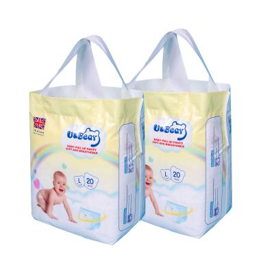 China 3M Side Tape Baby Pull Up Nappy Pants Newborn Diapers With Wetness Indicator for sale