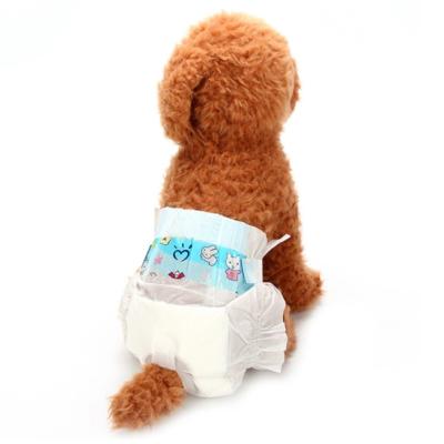 China Fluff Pulp Sap Layer Disposable Pet Diapers Dog Nappies For Old Dogs for sale