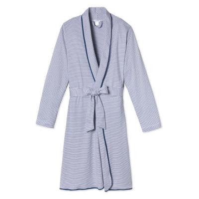 China Wholesale QUICK DRY Long Sleeve V-neck Winter Women Casual Pajamas Striped Plain Knitted Comfy Bathrobes With Sahes Robe Femme for sale