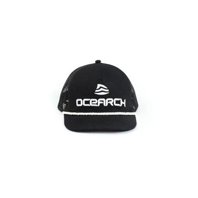 China New Design COMMON Snapback Mesh Hat Custom 5 Panel Covers Mesh Trucker Hat With Rope for sale