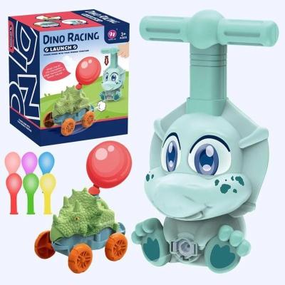 China Educational Toys Newest Cartoon Dinosaur Balloon Powered Car For Children Kids Toy for sale