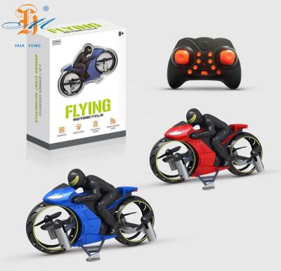 China RC Hobby Amazon Good Selling RC Motorcycle Small + USB RC Drone Motorcycle Four-axis Light Toys for sale