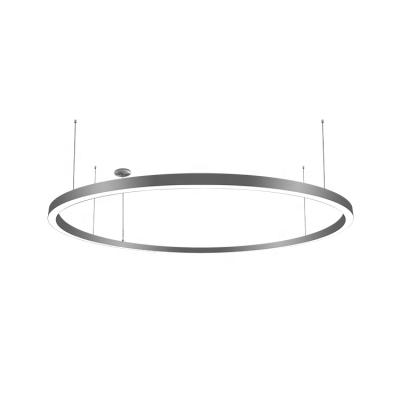 China Extrude Aluminum Housing / Acrylic Lens 1 Inch Modern Architectural Linear Moonring LED Light Pendant Light With Ring Shape for sale