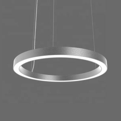 China Modern Modern Round Ring Design Desk Customized RGB/RGBW Circular Color Variable Linear LED Pendant Light with APP Control for sale