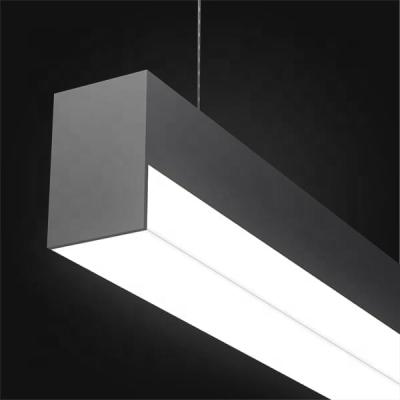 China 1 Meter 20W modern office modern style aluminum extrusion led linear chandeliers pendant lighting with APP control DALI dimmable for sale