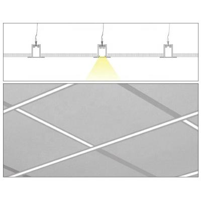 China Extrude Aluminum Housing Architectural Linear Lighting LED Recessed Light / Acrylic Lens For Office TGRID Suspended Ceiling System For Ceiling Panel Customized for sale