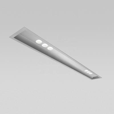 China Extrude Aluminum Housing / Acrylic Lens Architectural Lighting Fashion 20w Concave Design With Trim Led Linear Light For Desk Recessed Lights for sale