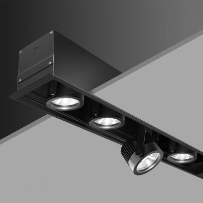 China Extrude Aluminum Housing / Acrylic Lens Customized 6 Inch Channel High Output Desk Recessed Adjustable Spot Light With Trim for sale