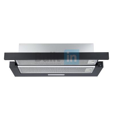 China Hotel Rangehood Kitchen Appliances 60CM LED Light Stainless Steel Condenser Integrated Slim Telescopic Motor High End for sale